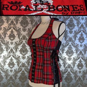 Tartan Halter Corset